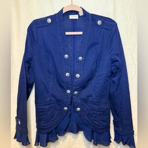 Chico's Royal Blue Double-Breasted Blazer